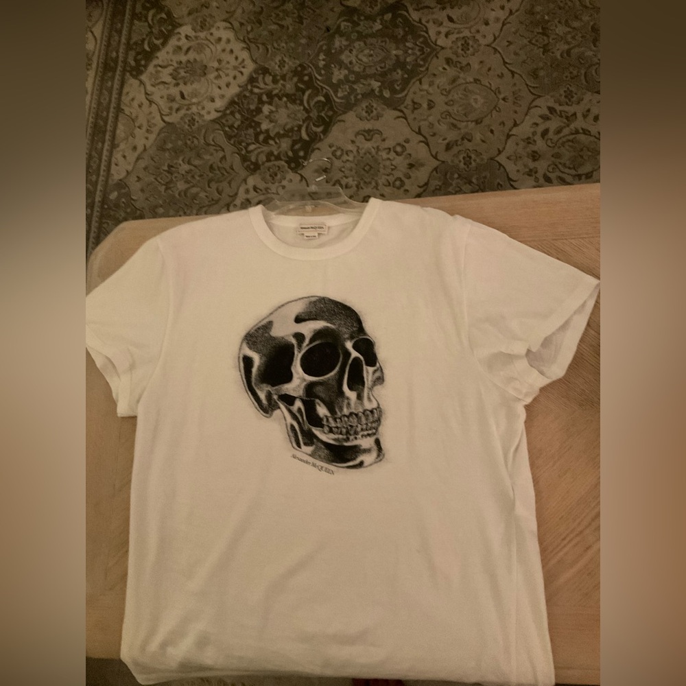ALEXANDER MCQUEEN White Skull Graphic T-Shirt